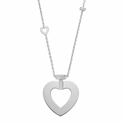 Collier sautoir Fred Pretty Woman très grand modèle en or blanc pavé de diamants