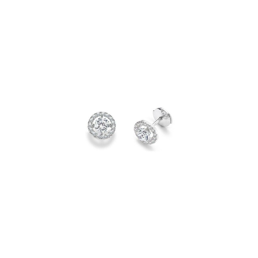 Boucles d'oreilles B&F My Haute Joaillerie Sélection Sweet Love en or blanc et diamants