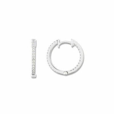 Boucles d'oreilles en or blanc et diamants