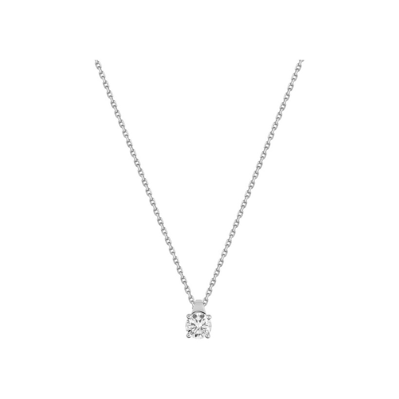 Collier en or blanc et diamant 0.30ct