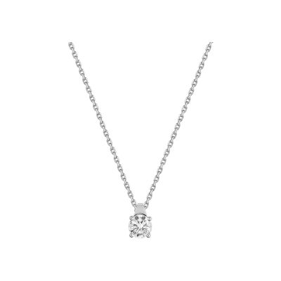 Collier en or blanc et diamant 0.30ct