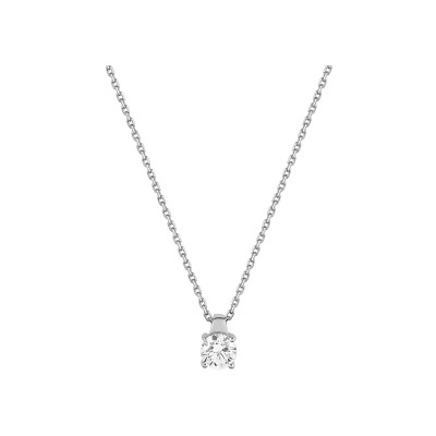 Collier en or blanc et diamant 0.40ct
