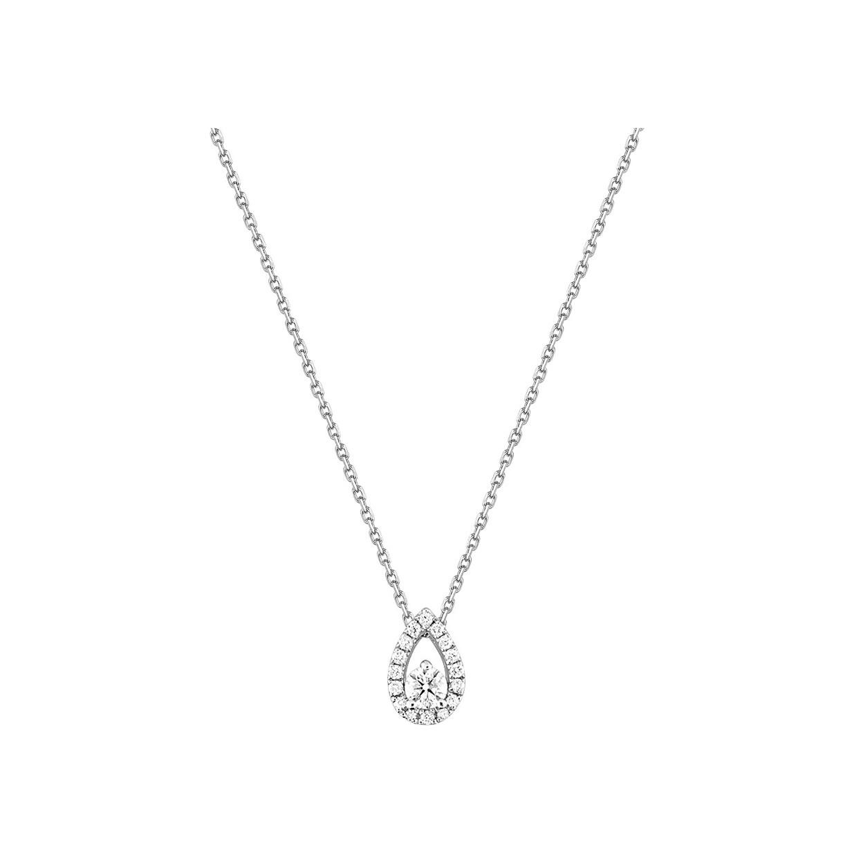 Collier en or blanc et diamant 0.24ct