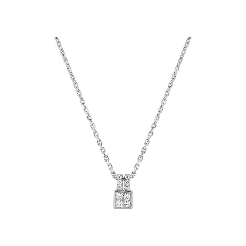 Collier en or blanc et diamant 0.09ct