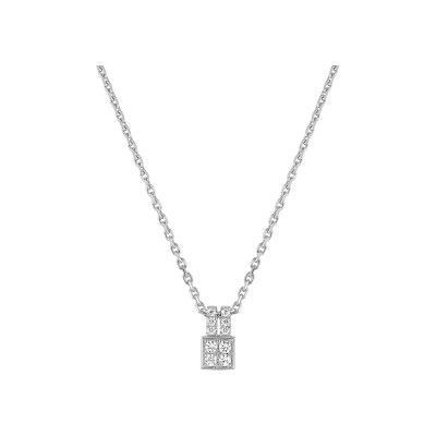 Collier en or blanc et diamant 0.09ct