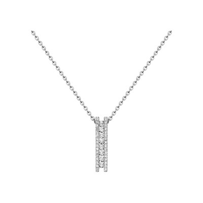 Collier en or blanc et diamant 0.32ct