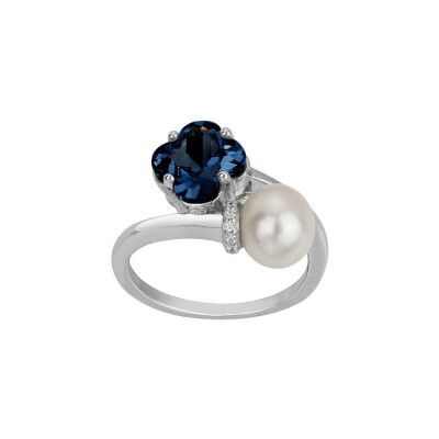 Bague Griffe Rouge en plaqué or et oxyde de zirconium taille 56