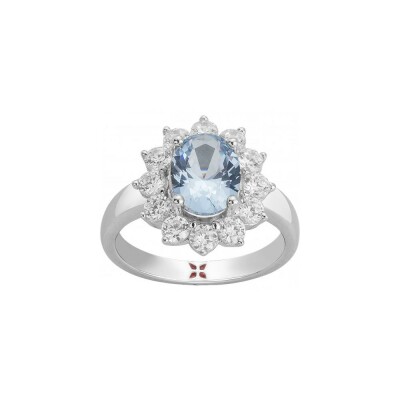 Bague Griffe Rouge en plaqué or et oxyde de zirconium taille 56