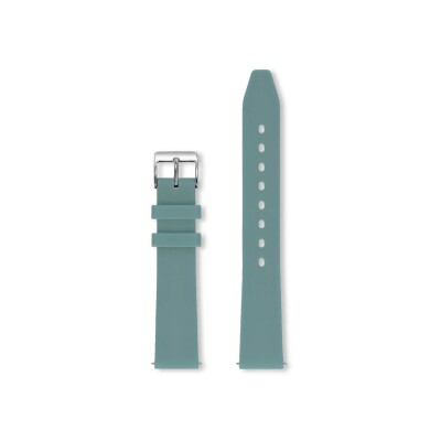 Bracelet montre Rochet Hawai en silicone mat bleu ciel, anse d'clic - 14mm