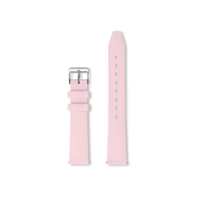 Bracelet montre Rochet Hawai en silicone mat rose bonbon, anse d'clic - 20mm