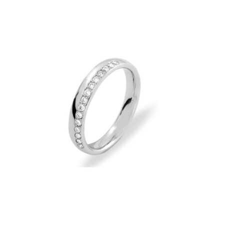 Alliance en or blanc et diamants de 0.15ct, 3.5mm