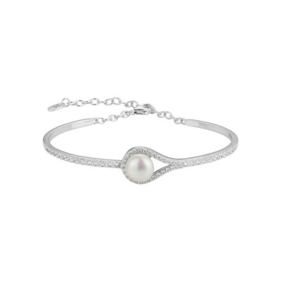 Bracelet Griffe Rouge en plaqué or et perle d'eau douce