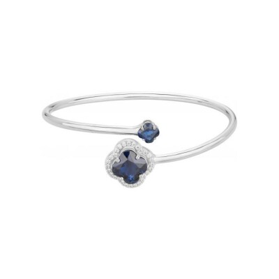 Bracelet Griffe Rouge en argent et oxyde de zirconium