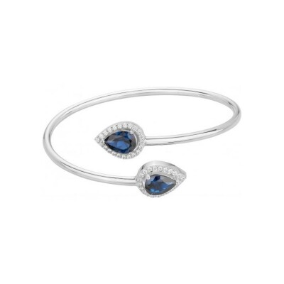 Bracelet Griffe Rouge en argent et oxyde de zirconium