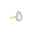 Bague Morganne Bello Alma en or jaune, nacre blanche et diamants