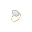 Bague Morganne Bello Alma en or jaune, nacre blanche et diamants