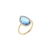 Bague Morganne Bello Alma en or jaune, topaze bleue et diamants