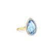 Bague Morganne Bello Alma en or jaune, topaze bleue et diamants