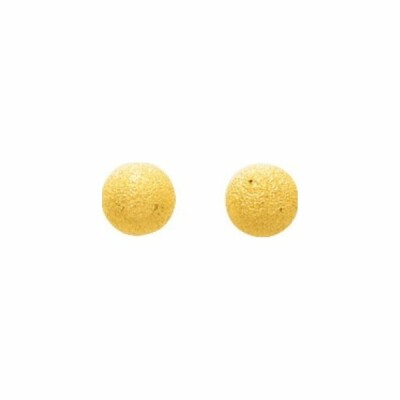 Boucles d'oreilles en or jaune, 6mm