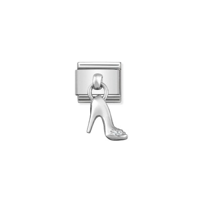 Charms Nomination Italy Composable Charms en acier et argent, Chaussure