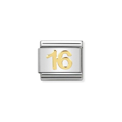 Charms Nomination Italy Composable Daily Life en acier et or jaune, 16