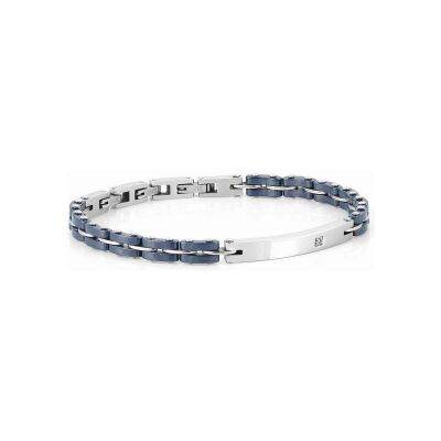 Bracelet Nomination Italy Strong en acier, céramique et zircon