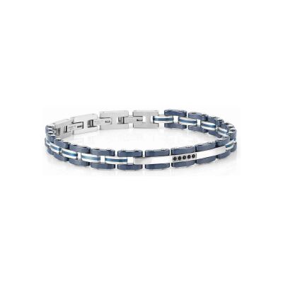 Bracelet Nomination Italy Strong en acier, céramique et zircon