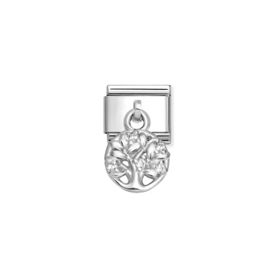 Charms Nomination Italy Composable Charms en acier et argent, Arbre de vie
