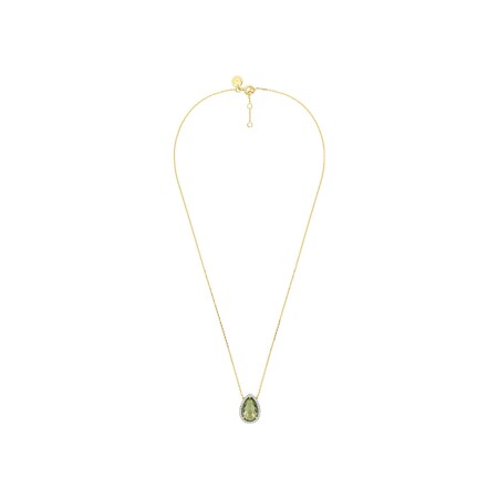 Collier Morganne Bello Alma en or jaune, quartz et diamants