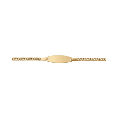 Gourmette ovale 2mm en vermeil, 15cm