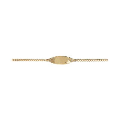 Gourmette ovale diamantée étoile 2mm en vermeil, 15cm