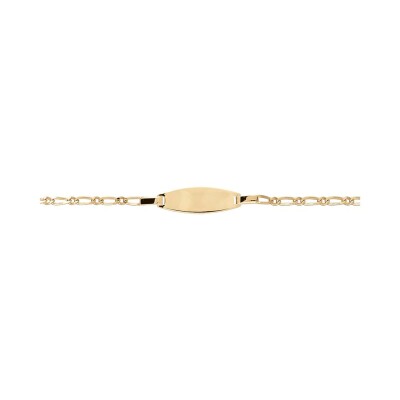 Gourmette 1+1 ovale 2mm en vermeil, 15cm