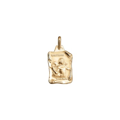 Pendentif grand parchemin Sagittaire  en vermeil