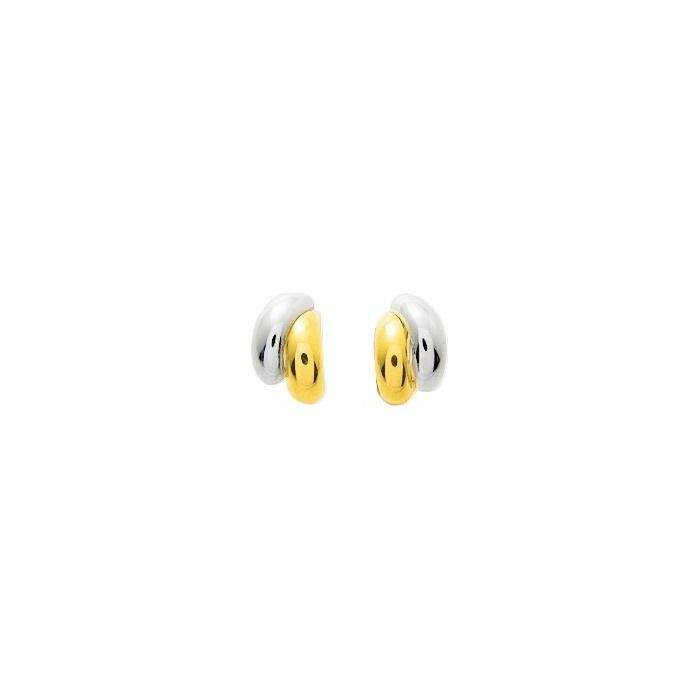 Boucles d'oreilles en or jaune et or blanc