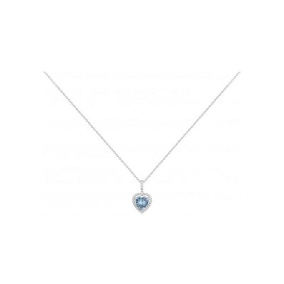 Collier Griffe Rouge en argent, oxyde de zirconium et spinelle