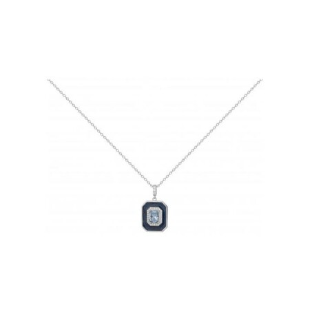 Collier Griffe Rouge en argent, spinelle synthétique et oxydes de zirconium