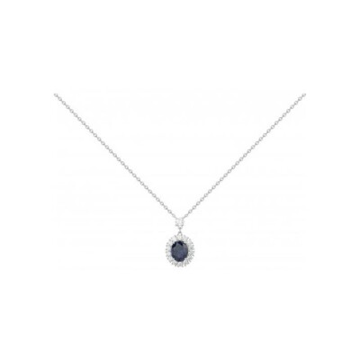 Collier Griffe Rouge en argent et oxyde de zirconium - 42+5cm