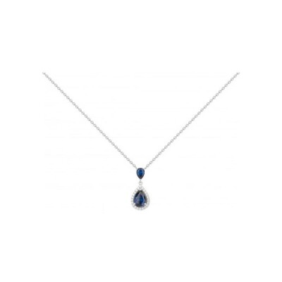 Collier Griffe Rouge en argent et oxyde de zirconium - 42+5cm