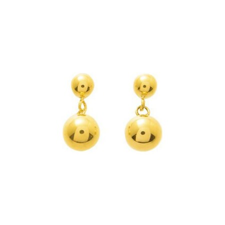 Boucles d'oreilles pendantes en or jaune