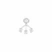 Mono boucle d'oreille créole dinh van Le Cube Diamant en or blanc et diamants