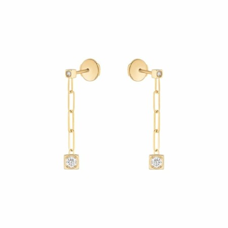 dinh van Le Cube Diamant drop earrings, yellow gold, diamonds