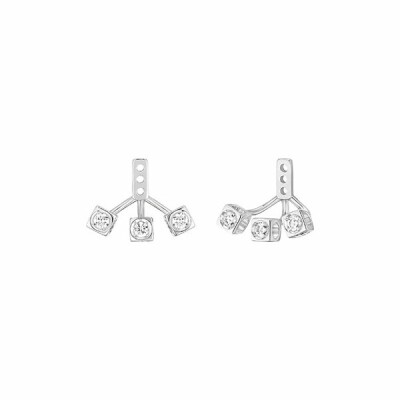 Boucles d'oreilles dinh van Le Cube Diamant en or blanc et diamants