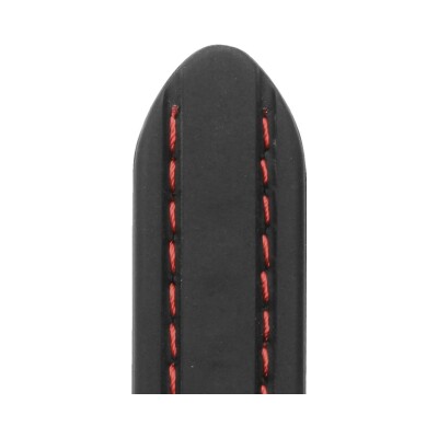 Bracelet montre Rochet Malibu en silicone noir - 24mm