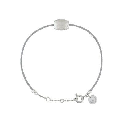 Bracelet sur cordon Morganne Bello Pépite en or blanc