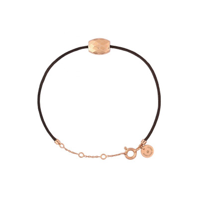 Bracelet sur cordon Morganne Bello Pépite en or rose