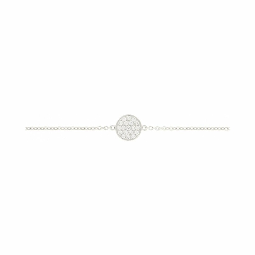 Mini Round bracelet, in pink gold and diamonds