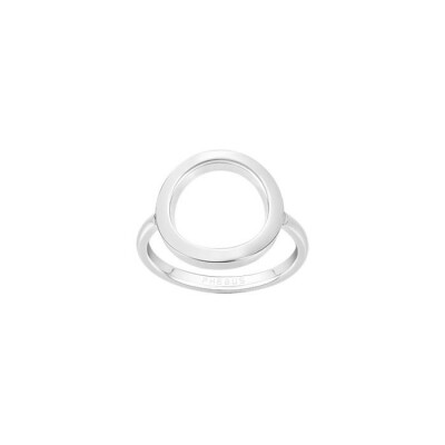 Bague Phebus motif cercle en acier, taille 52