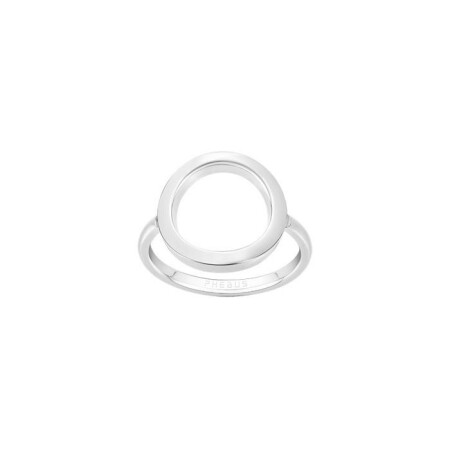 Bague Phebus motif cercle en acier, taille 52