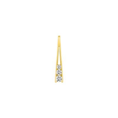 Pendentif en or jaune et oxyde de zirconium