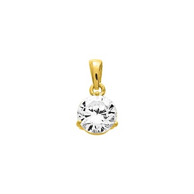 Pendentif en or jaune et oxyde de zirconium